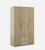 Verta 3 Door Wardrobe In Santana Oak & Bamboo Flute Finish