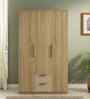 Verta 3 Door Wardrobe In Santana Oak & Bamboo Flute Finish