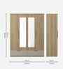 Verta 4 Door Wardrobe With Mirror In Santana Oak & Bamboo Flute Finish