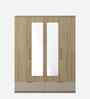 Verta 4 Door Wardrobe With Mirror In Santana Oak & Bamboo Flute Finish