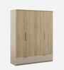 Verta 4 Door Wardrobe In Santana Oak & Bamboo Flute Finish