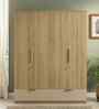 Verta 4 Door Wardrobe In Santana Oak & Bamboo Flute Finish