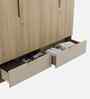 Verta 4 Door Wardrobe In Santana Oak & Bamboo Flute Finish