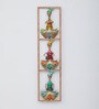 Vertical 3 Punjabi Musicians Multicolour Iron  Wall Art