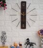 Black Acrylic Vertical Stripe Modern Wall Clock