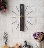 Black Acrylic Vertical Stripe Modern Wall Clock