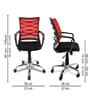 Vertigo Ergonomic Mesh Office Chair Mid Back In Red Colour