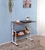 Verto Writing Table in Coach Wood Finish with Adjustable Height