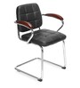 Verto Leatherette Cantilever Chair in Black Colour