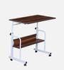 Verto Writing Table in Coach Wood Finish with Adjustable Height