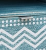 Verve Solid Wood Bedside Table in Blue and White Colour