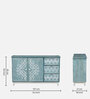 Verve Solid Wood Sideboard In Blue and White Colour
