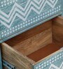 Verve Solid Wood Sideboard In Blue and White Colour