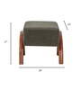 Vesper Fabric Ottoman In Olive Colour