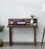 Wiesmen Sheesham Wood Writing Table In Rustic Teak Finish