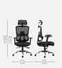 Vestra High Back Ergonomic Chair In Black Finish
