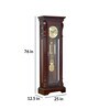 Veteran Linden Wood Grandfather Pendulum Clock In Brown