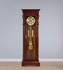 Veteran Linden Wood Grandfather Pendulum Clock In Brown