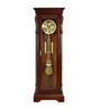 Veteran Linden Wood Grandfather Pendulum Clock In Brown