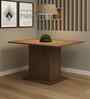 Vetro 6 Seater Dining Table In Brown Finish
