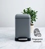 Grey Metal Vetro Trash Bin 6 Ltr