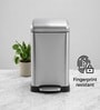 Silver Metal Vetro Trash Bin 6 Ltr