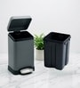 Grey Metal Vetro Trash Bin 6 Ltr
