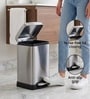 Silver Metal Vetro Trash Bin 6 Ltr