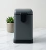 Grey Metal Vetro Trash Bin 6 Ltr