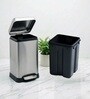 Silver Metal Vetro Trash Bin 6 Ltr
