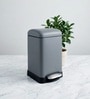 Grey Metal Vetro Trash Bin 6 Ltr