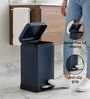 Blue Metal Vetro Trash Bin 6 Ltr