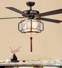 Veya Smart Fan Brown Metal + Glass , Google & Alexa Remote & App Control