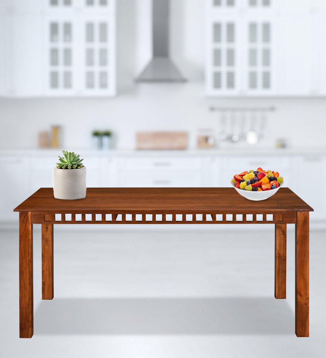 Buy Victor 6 Seater Dining Table In Brown Finish By Nilkamal Online