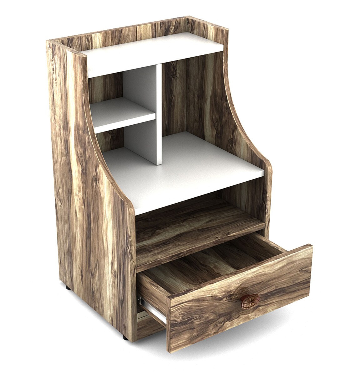 Buy Victoria Bedside Table in Matte Finish with Drawer Online