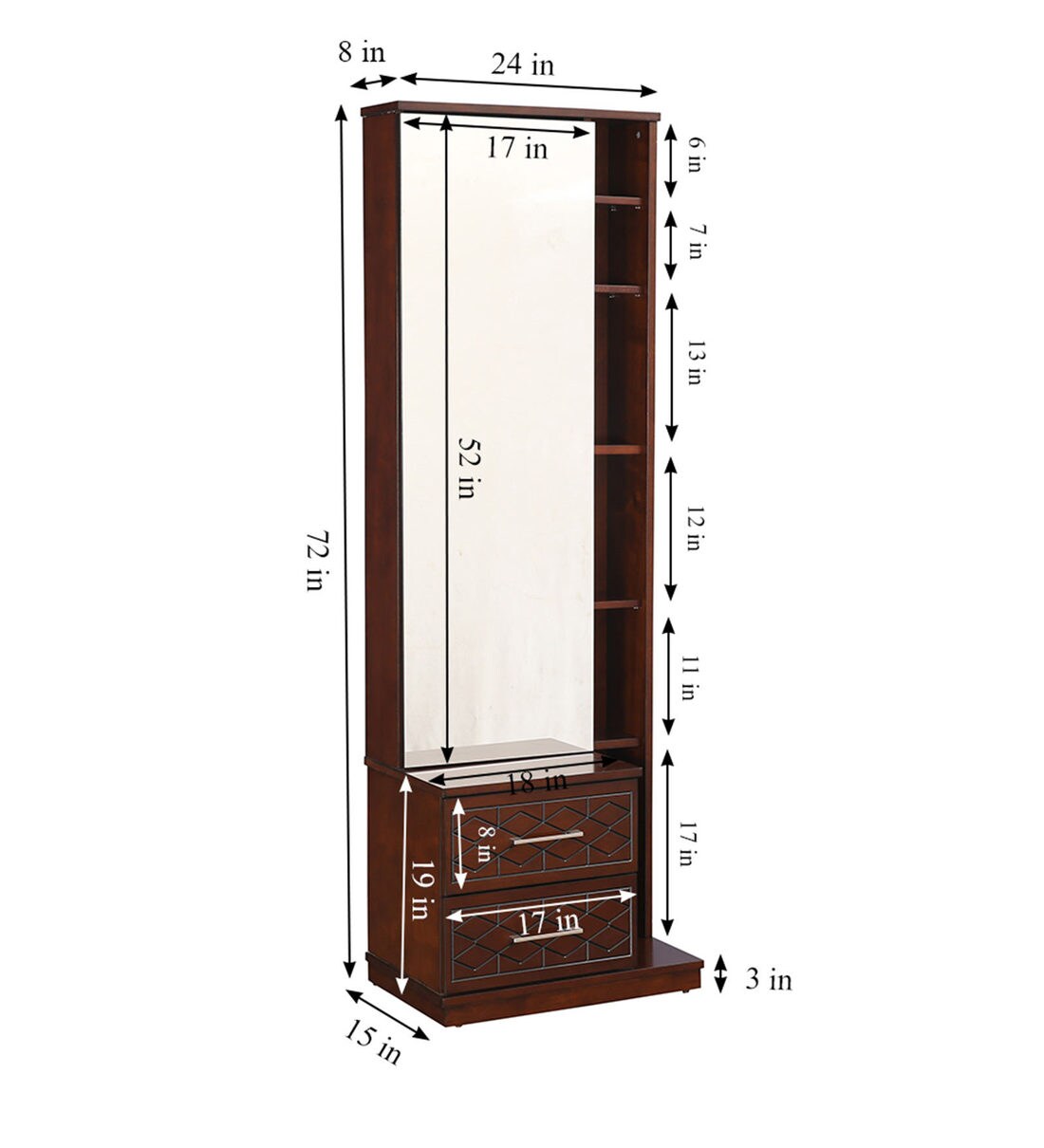 Buy Victoria Dressing Table with Hidden Mirror Storage By HomeTown Online Dressing Units