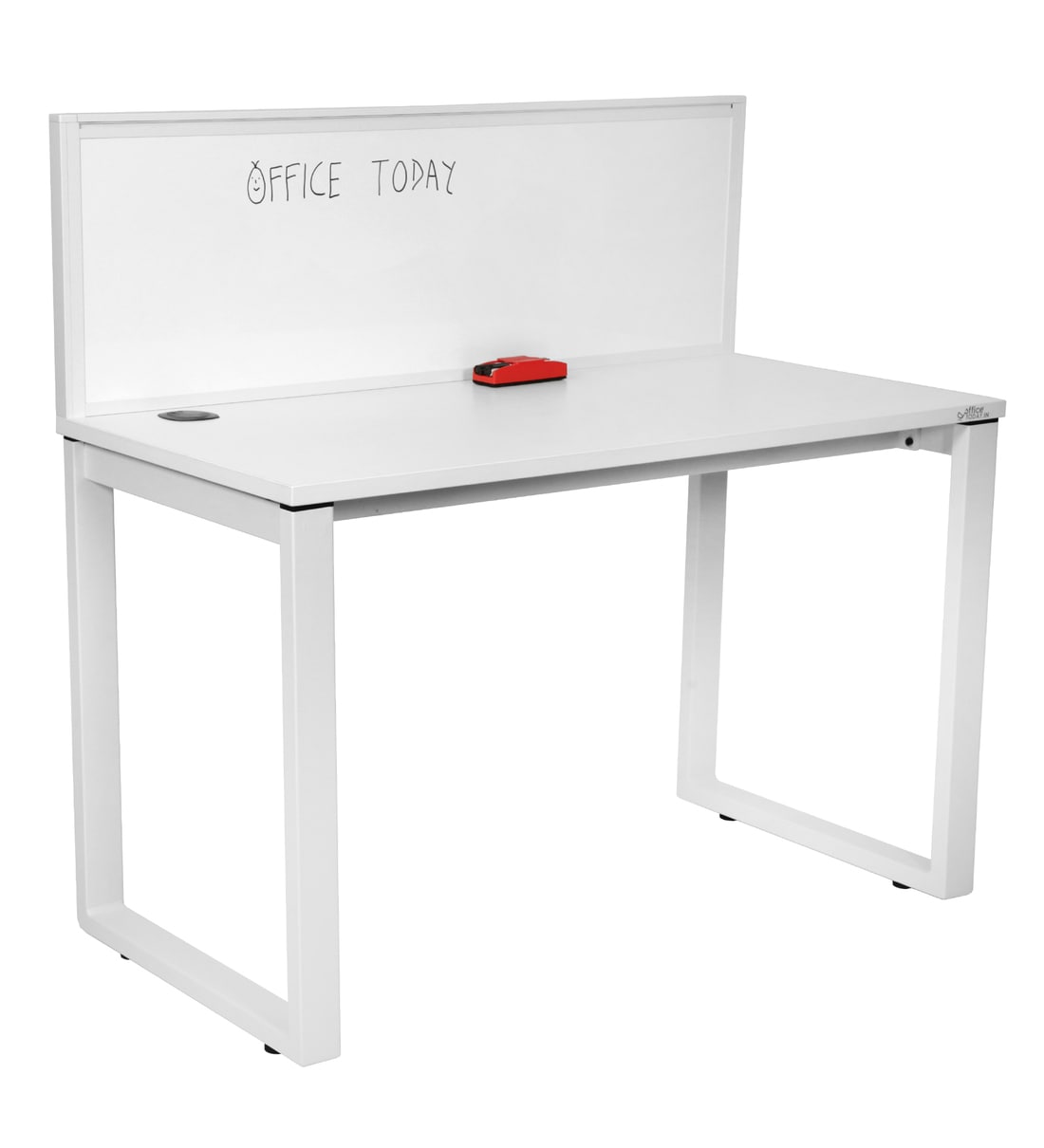 Buy Victoria Study Table with Marker Board in White Colour by Office