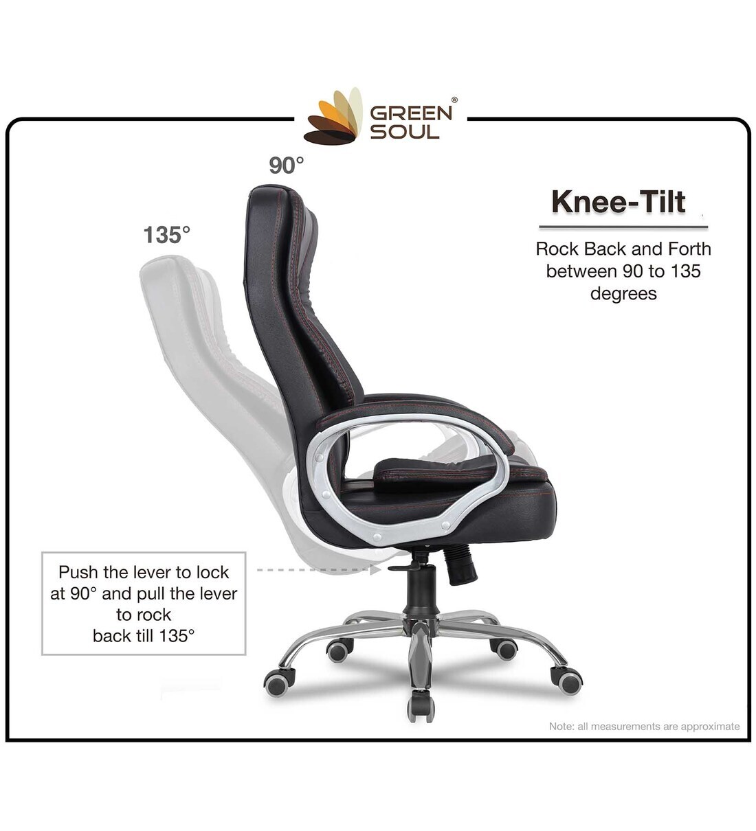 Buy Vienna Leatherette High Back Executive Chair in Black Colour by