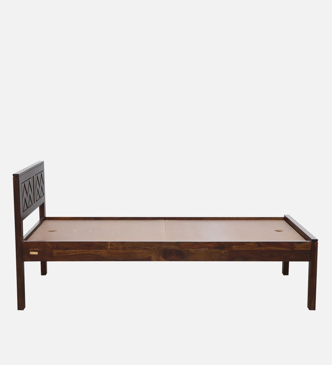 Buy Vinca Solid Wood Single Size Bed In Provincial Teak Finish Online