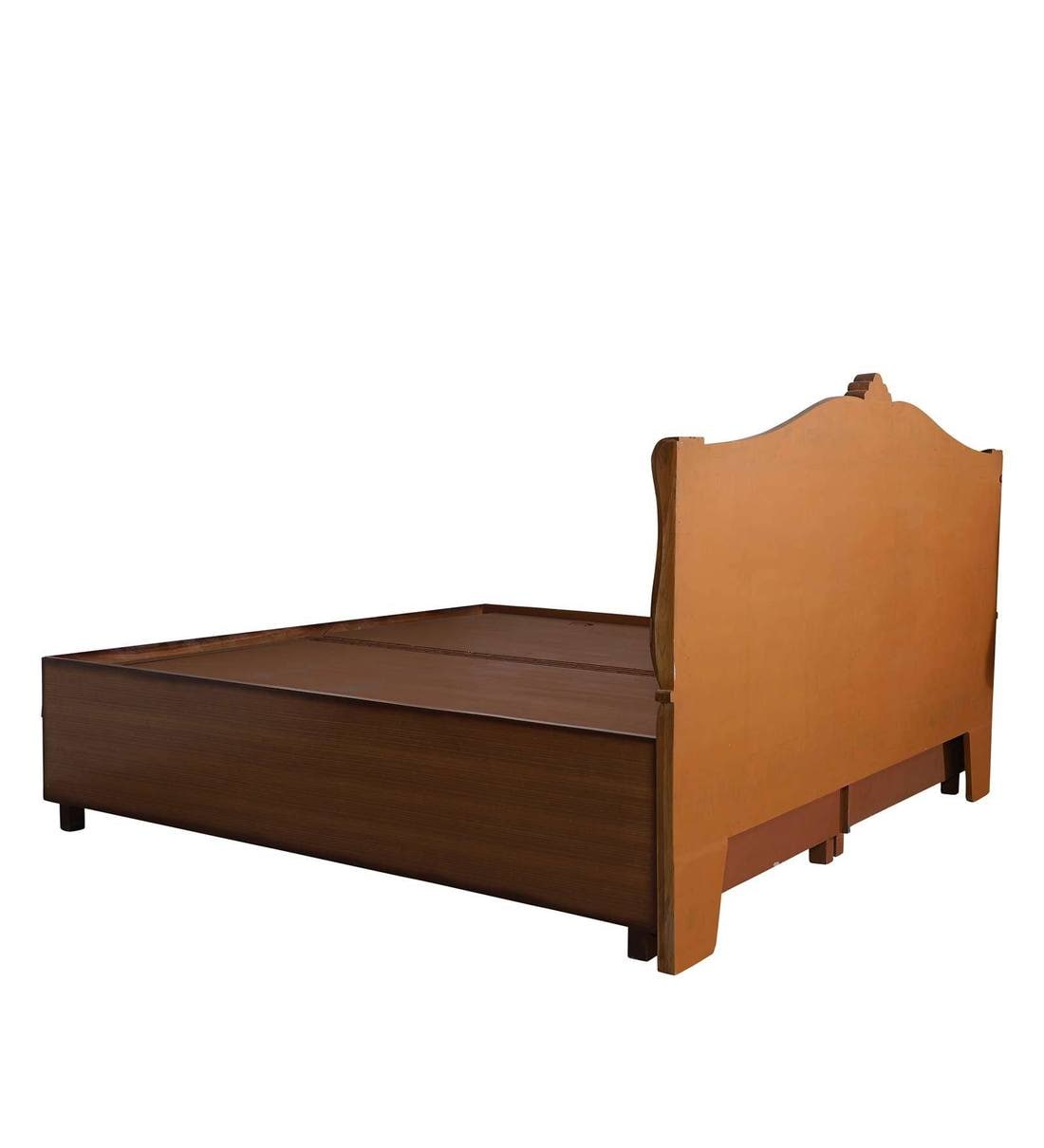 Buy Vincent King Size Bed with Storage in Natural Finish by Trendsbee