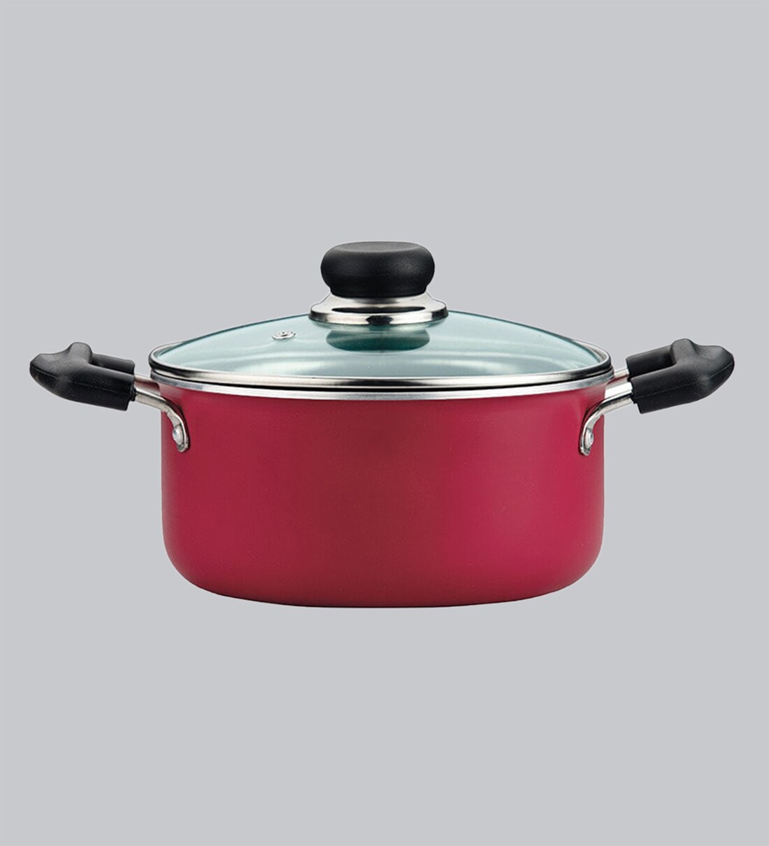 Buy Zest NonStick Induction Base 3 Mm Cooking Pot With Lid By Vinod