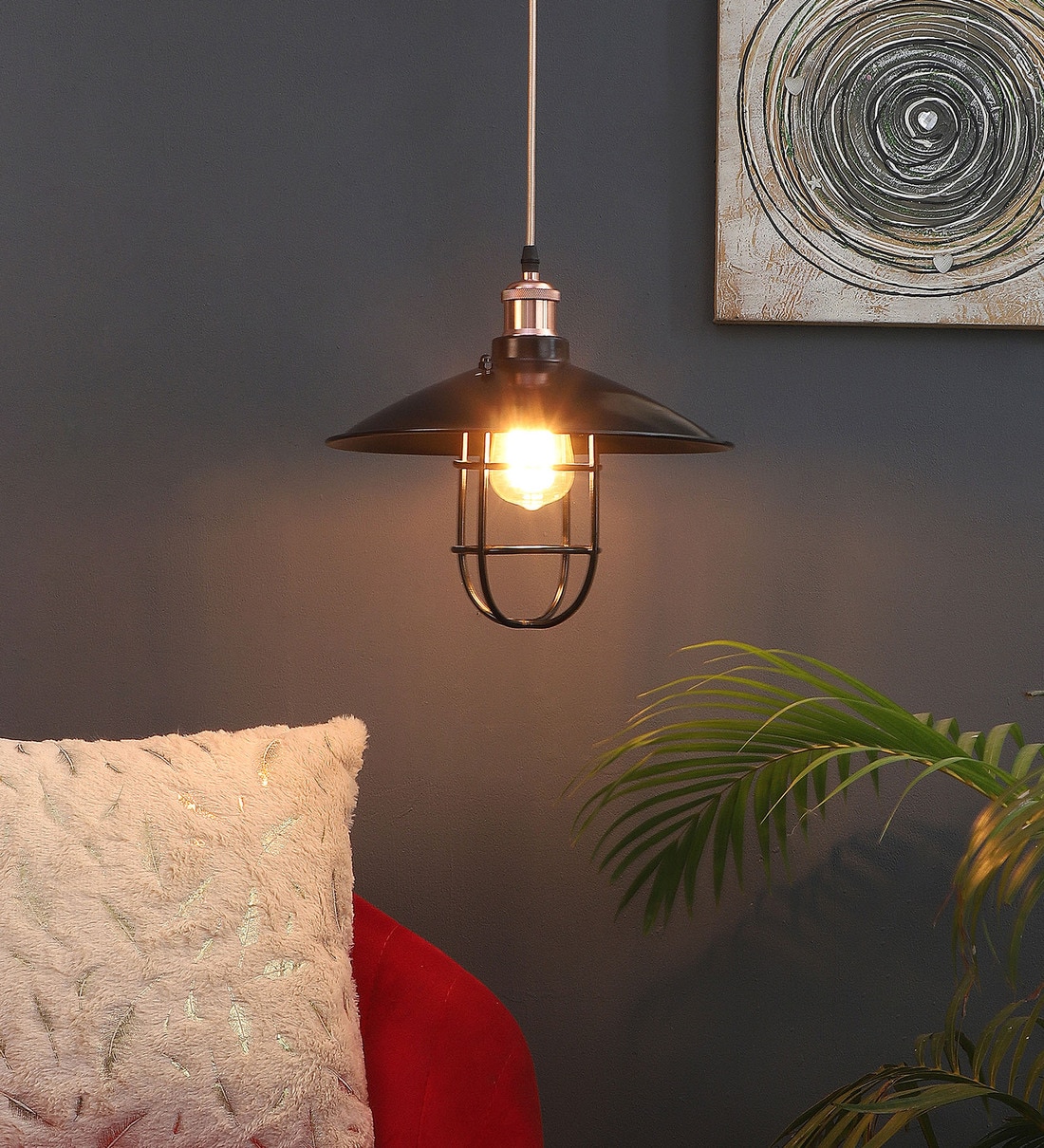 Buy Larry Vintage Black Metal Hanging Light at 32% OFF by Shoppeefry ...