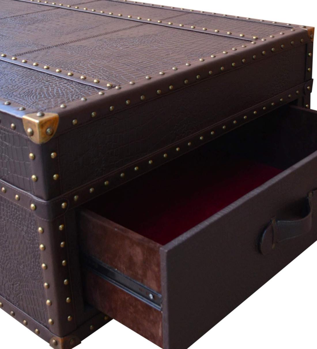 Buy Genuine LeatherVintage Trunk Coffee Table By Studio Ochre Online