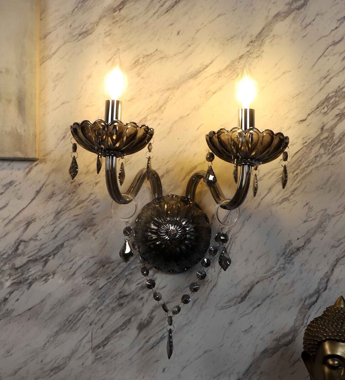 Buy Vira Black Glass Wall Light at 46 OFF by Eliante by Jainsons