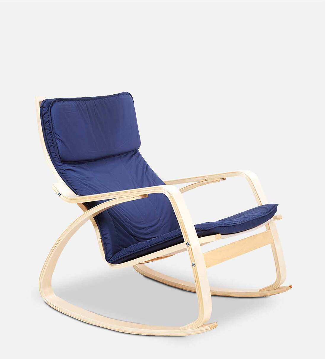 Buy Vita Rocking Chair in Blue Colour by HomeTown Online Upholstered