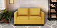 Victor Leatherette 2 Seater Sofa In Yellow Colour