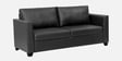 Victor Leatherette 3 Seater Sofa In Black PU Colour