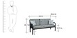 Vienna Metallic Sofa Set (3+1+1) with Cushions