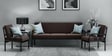 Metallika Vienna Metallic Sofa Set (3+1+1) in Brown Colour