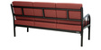 Metallika Vienna Metallic Sofa Set (3+1+1) with Russet Maroon Mattress